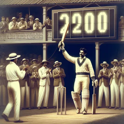 First double century in test cricket